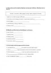 English Worksheet: vocabulary