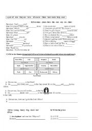 English Worksheet: worksheet