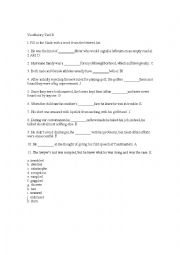 English Worksheet: Advanced Vocabulary B