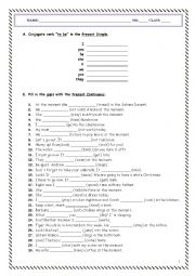 English Worksheet: Present Simple and Present Continuous - Exercises