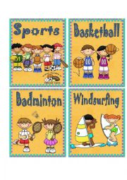 SPORTS 1 - FLASH CARDS
