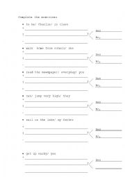 English Worksheet: present simple/continuous sentences