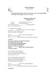 English Worksheet: Welcome to my life by Simple Plan