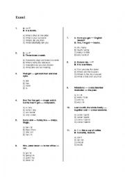 English Worksheet: General Exam 1