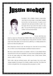 one time by Justin Bieber - ESL worksheet by white_dove