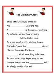 A grammar chant