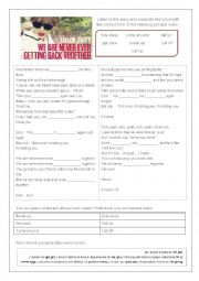 English Worksheet: PHRASAL VERBS: Taylor Swift - We are never ever getting back together