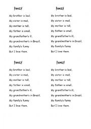 English Worksheet: FAMILY