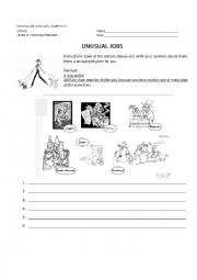 English Worksheet: Ununsual Jobs