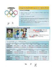 The London 2012 Olympic Game Medals - Comparatives and Superlatives