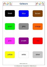Yo-Yee Colour Pictionary / Worksheet