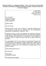 Accepting an Invitation- Letter (Business English)