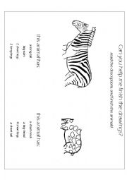 English Worksheet: Complete the animal