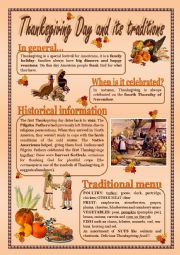 THANKSGIVING DAY and its traditions