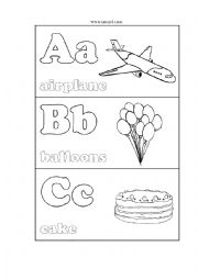 English Worksheet: Engish alphabet letters A-C
