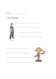 English Worksheet: Describe the People