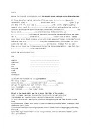 English Worksheet: adjectives and movies