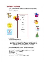 English Worksheet: Christmass vocabulary 