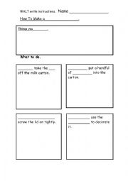 English Worksheet: How to make a musical instrument
