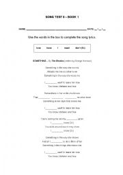 English Worksheet: Song Exercise