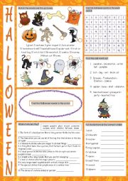 Halloween Vocabulary Exercises