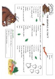 English Worksheet: The Gruffalo worksheet