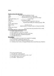 English Worksheet: Test on tenses -Put the verbs in the right tense 