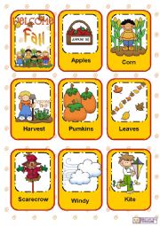 English Worksheet: Seasons Flashcards - Part 1 - Fall / Autumn