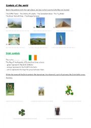 English Worksheet: Symbols of the world + Ireland