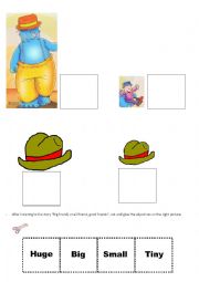 English Worksheet: Complete with adjectives