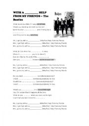 English Worksheet: With a little help