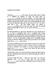 English Worksheet: SUPERLATIVE STORY