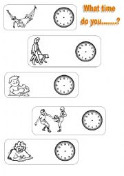 English Worksheet: time