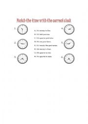 English Worksheet: The time