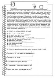 English Worksheet: worksheet on past simple&past continuous