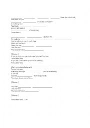 English Worksheet: Cyndi Lauper Time After Time Gapfill