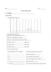 English Worksheet: Numbers Review