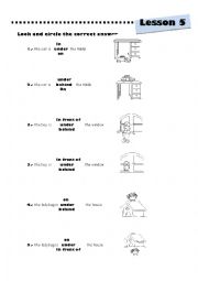 English Worksheet: preposition 