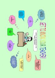 English Worksheet: AN ICEBRAEKER: get to know your teacher.