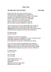 English Worksheet: The man who can be moved - The Script