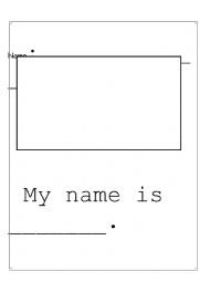 English Worksheet: My Name is and Favorite Color