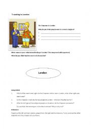 English Worksheet: Simpsons in London