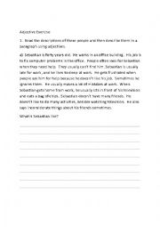 English Worksheet: Describing people