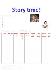 Story or narrative writing for children