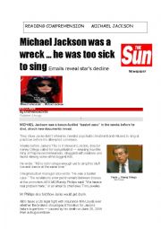 reading comprehension Michael Jackson