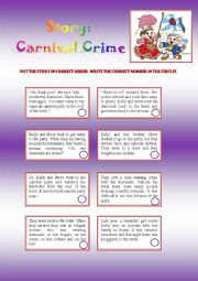 English Worksheet: STORY EXERCISE