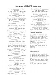 English Worksheet: Toms Diner - Present Continuous vs. Present Simple