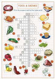 Food & Drinks Crossword Puzzle