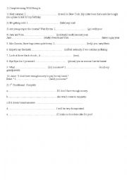 English Worksheet: will Vs Going to