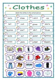 Clothes - ESL worksheet by RitaWi